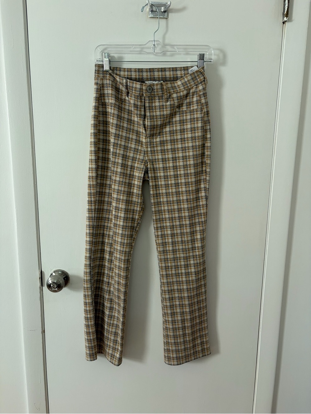 American Rag women’s Plaid Pants in Brown and Cream